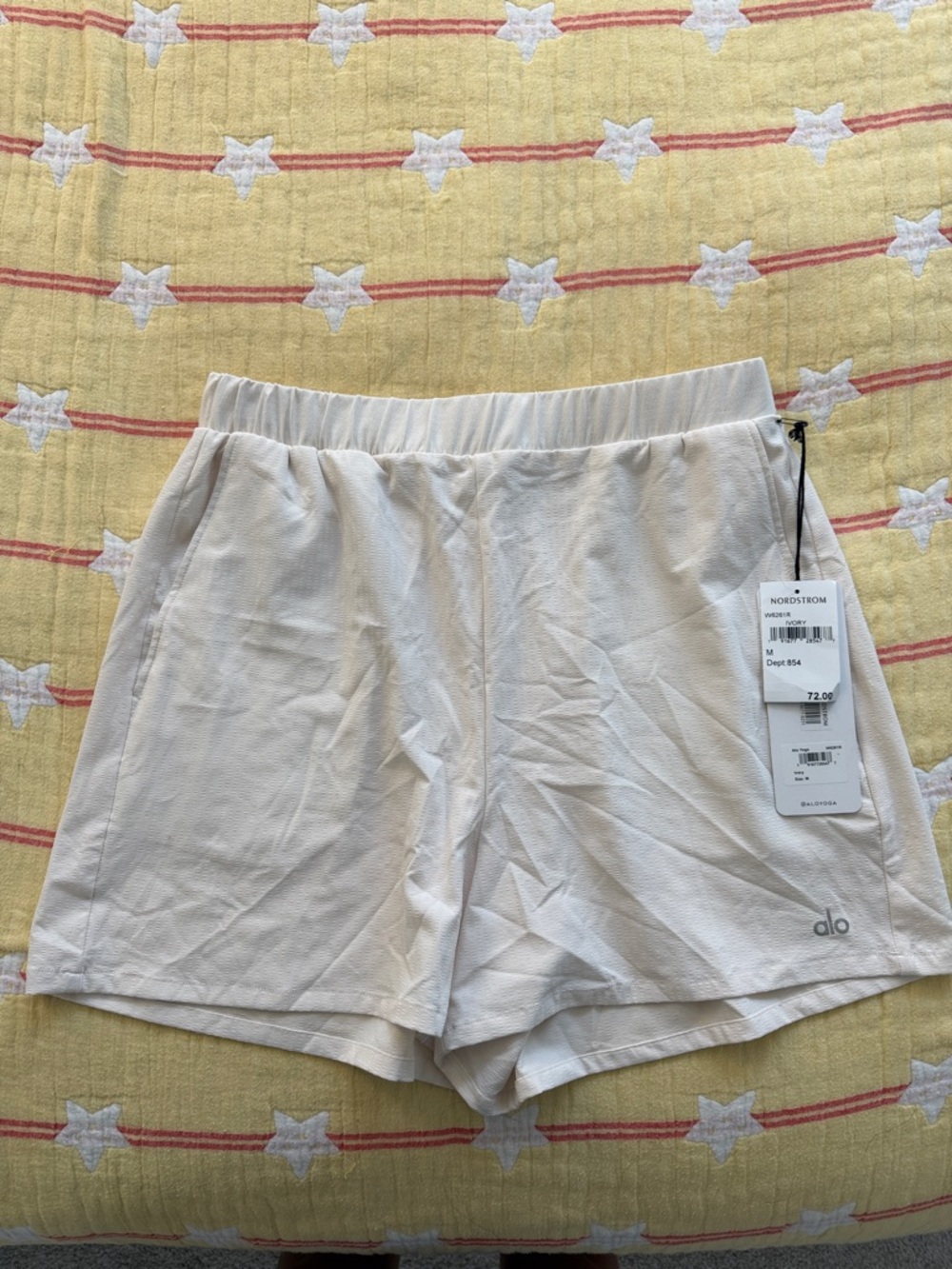 ALO Yoga Ivory Ready Set Shorts